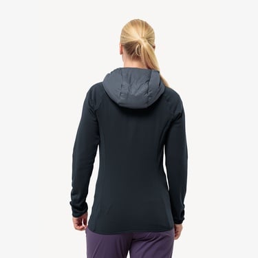  Jack Wolfskin Routeburn Hybird Kadın Siyah Mont