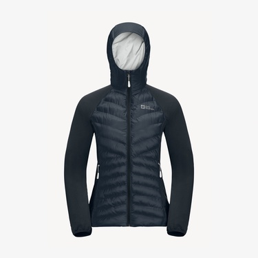  Jack Wolfskin Routeburn Hybird Kadın Siyah Mont