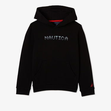  Nautica Knit Active Top Çocuk Siyah Sweatshirt