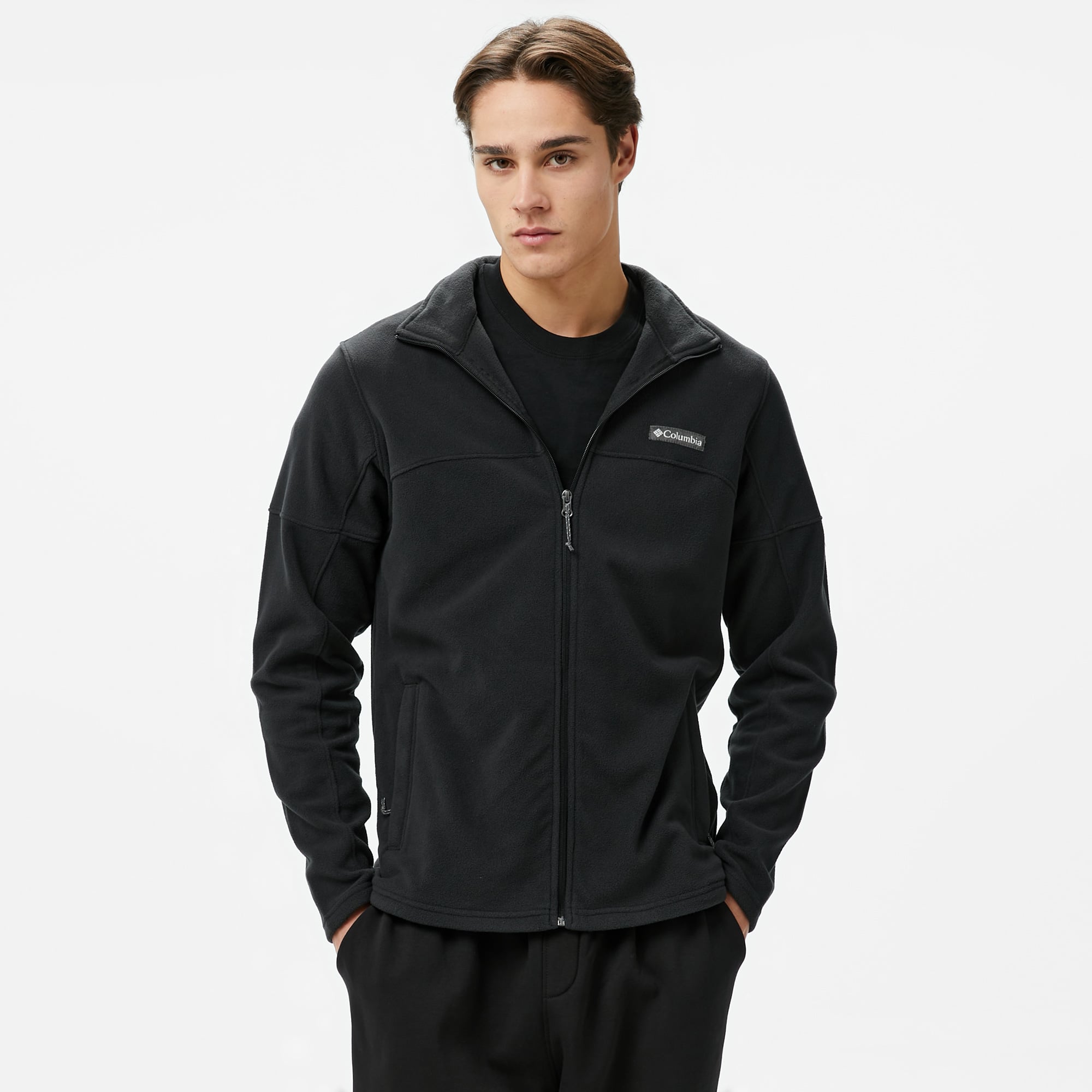  Columbia Basin Trail III Full Zip Erkek Siyah Outdoor Polar