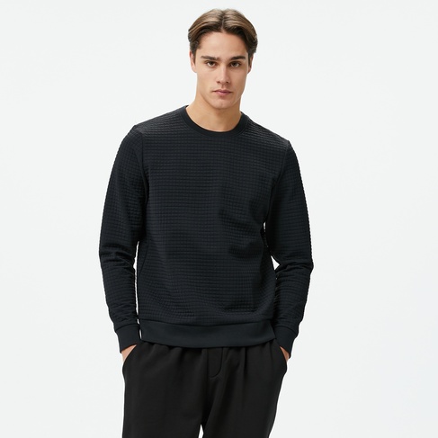  Under Armour Unstoppable Flc Grid Crew Erkek Siyah Sweatshirt
