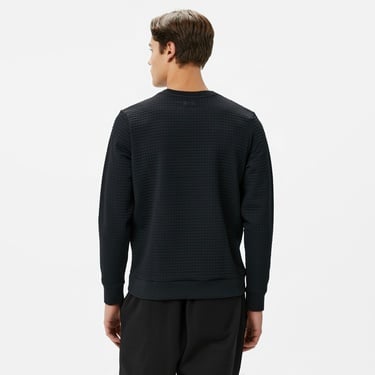  Under Armour Unstoppable Flc Grid Crew Erkek Siyah Sweatshirt