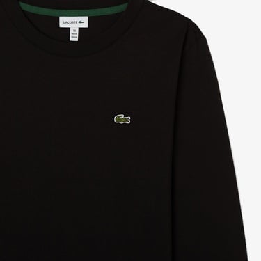  Lacoste Çocuk Uzun Kollu Bisiklet Yaka Siyah T-Shirt
