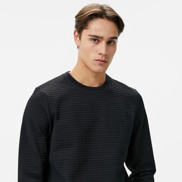  Under Armour Unstoppable Flc Grid Crew Erkek Siyah Sweatshirt