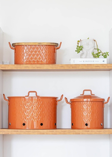  Prizma Patates & Soğan Kabı Terracota 30x30x30 cm