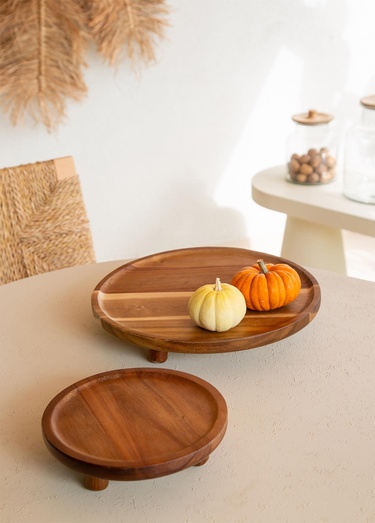  Natura Akasya Ayaklı Servis 32 cm