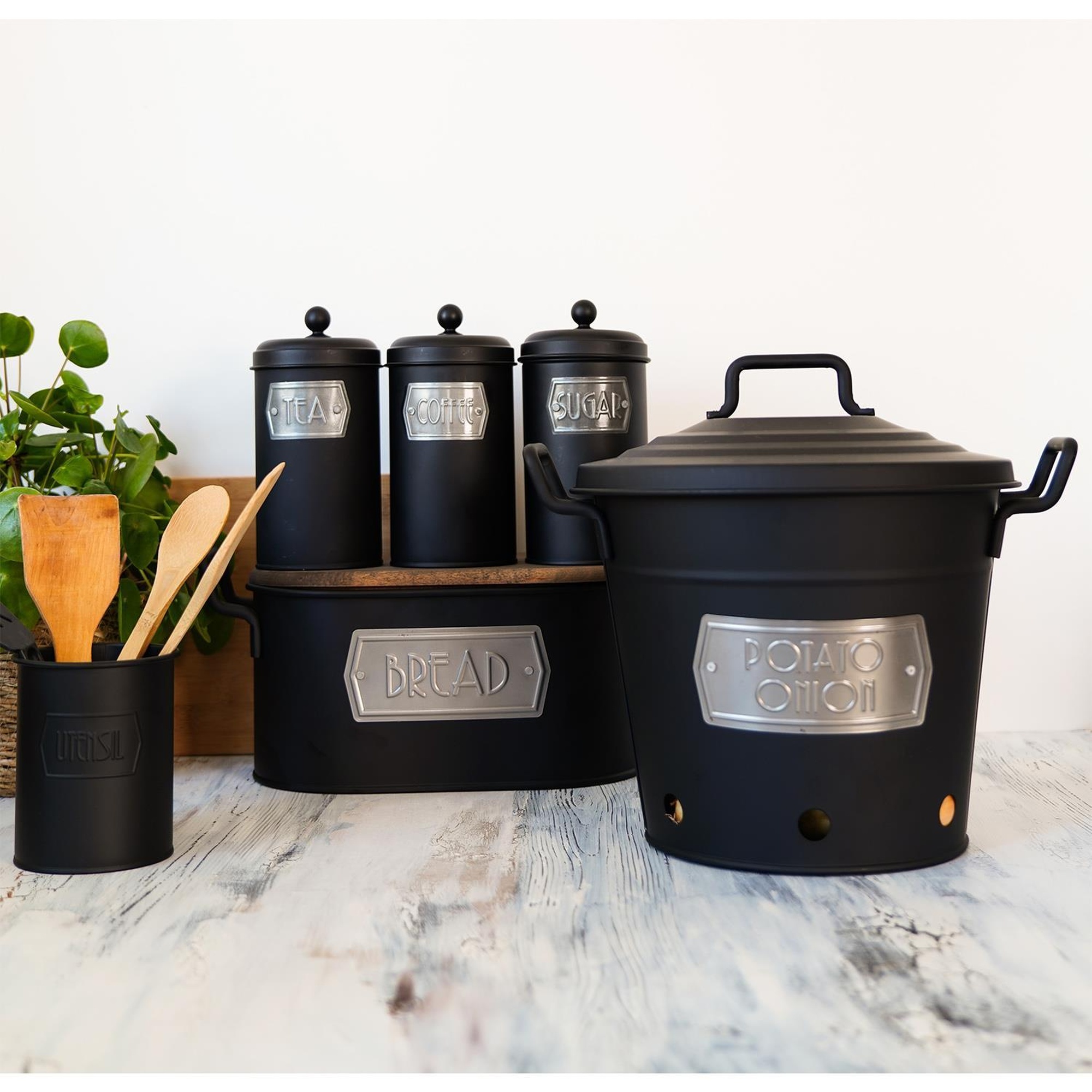 Patates Soğan Kovası - Siyah