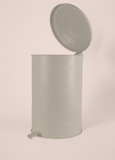  Stripe Çöp Kovası Mutfak Bej 37 Lt