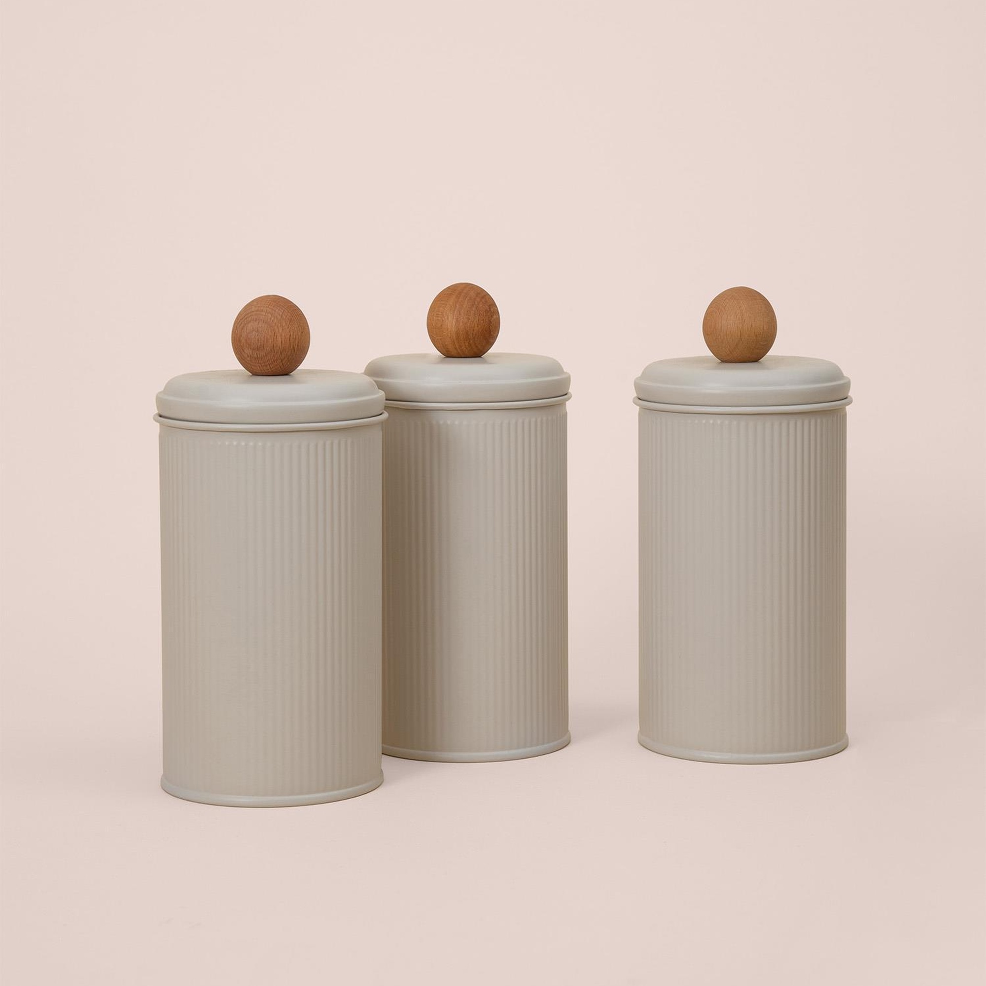 Stripe Çay Şeker Kahve Kavanozu Bej 1,20 Lt