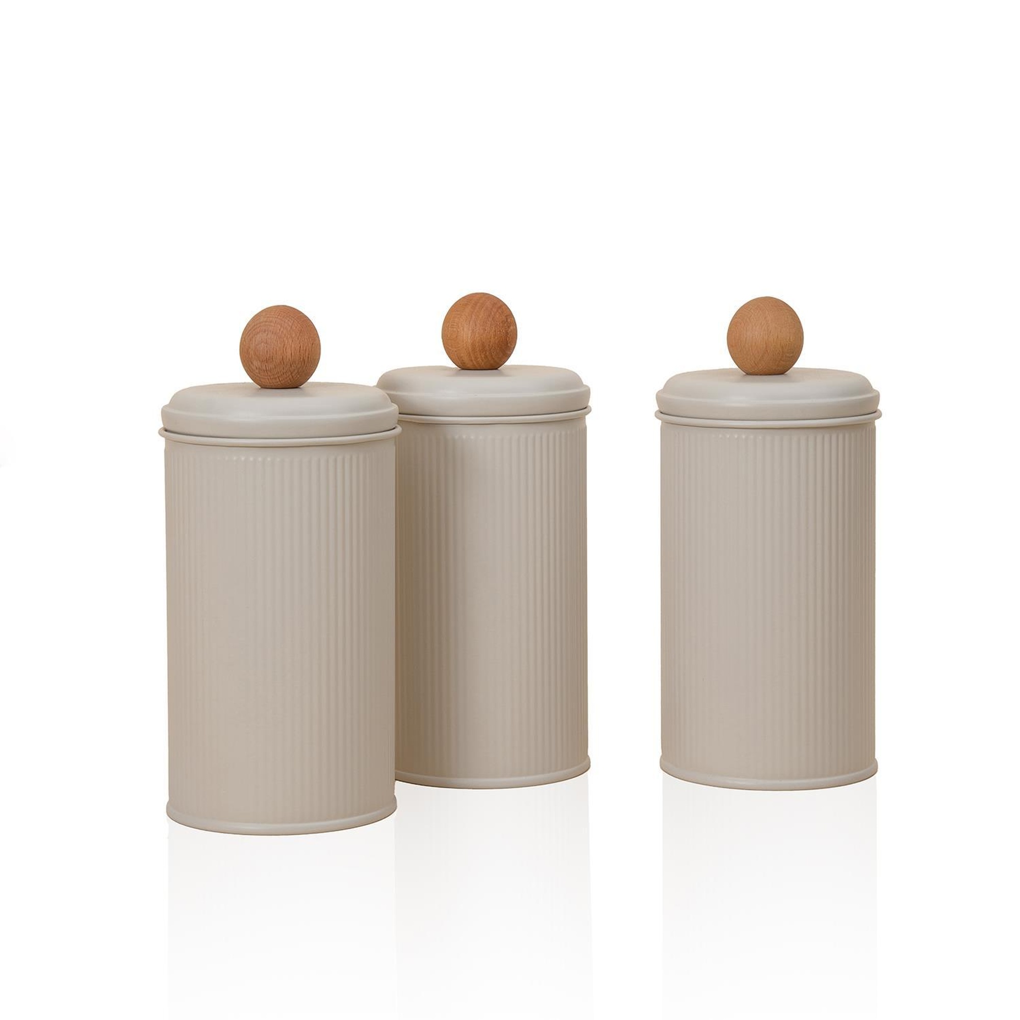 Stripe Çay Şeker Kahve Kavanozu Bej 1,20 Lt