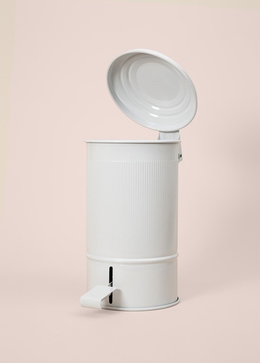  Stripe Çöp Kovası Mutfak Beyaz 5 Lt