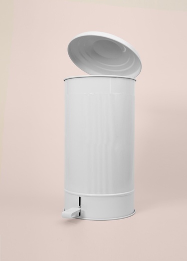  Stripe Çöp Kovası Mutfak Beyaz 24 Lt