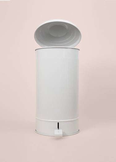  Stripe Çöp Kovası Mutfak Beyaz 24 Lt