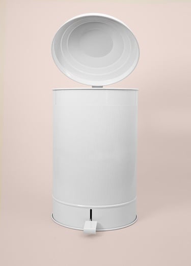  Stripe Çöp Kovası Mutfak Beyaz 37 Lt