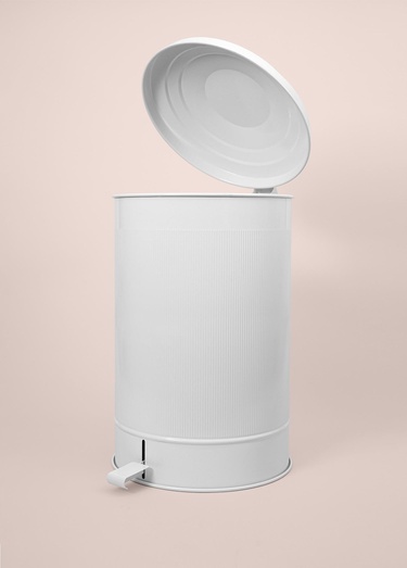  Stripe Çöp Kovası Mutfak Beyaz 37 Lt