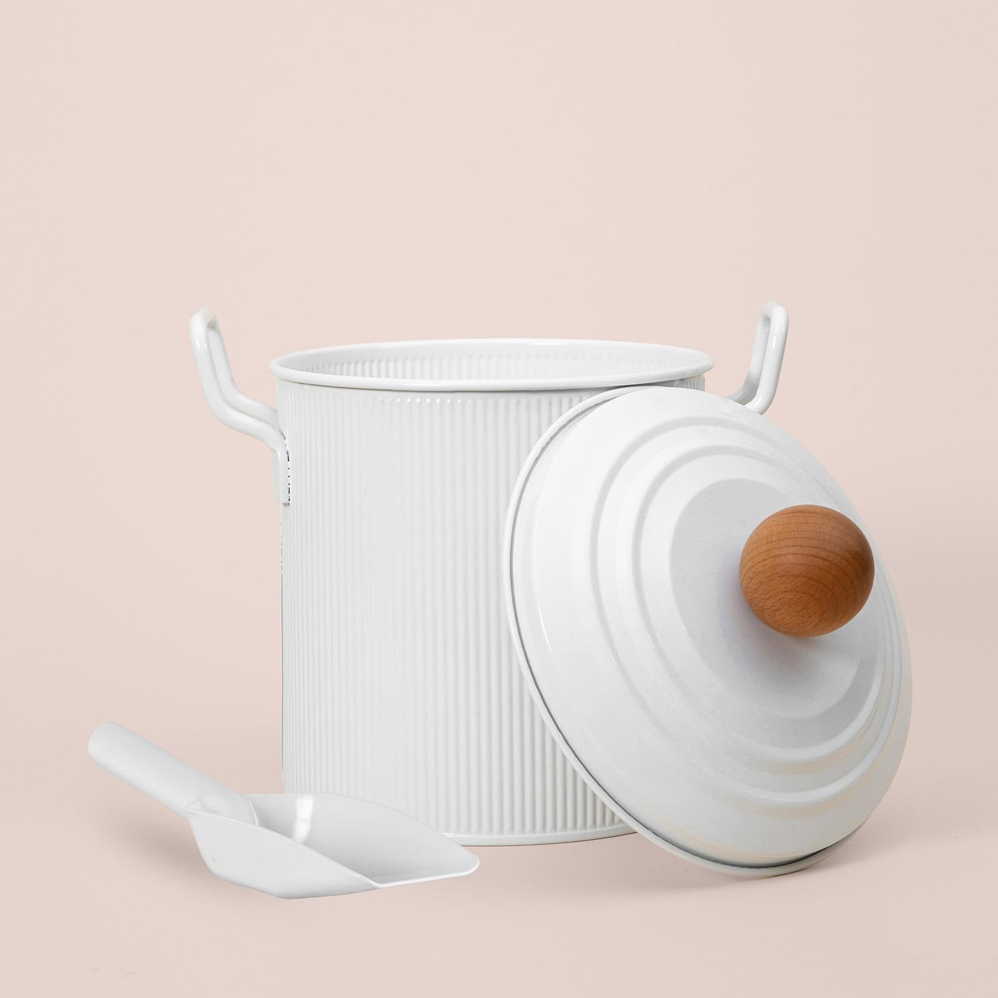 Stripe Bakliyat Kovası Beyaz