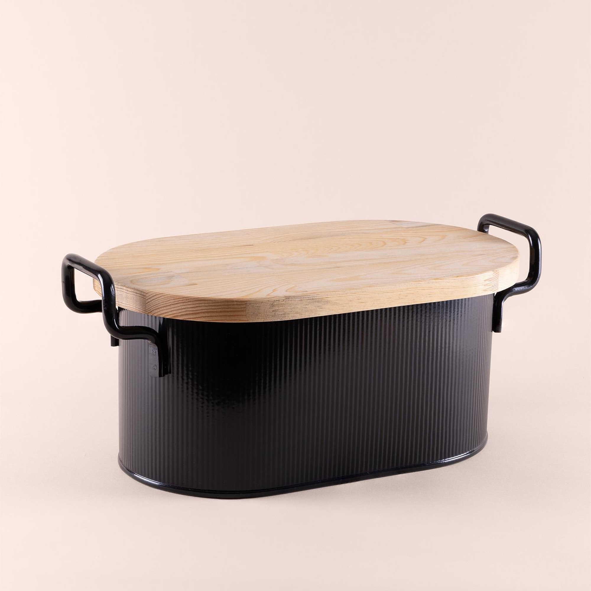 Stripe Ekmek Saklama Kabı Siyah 40x22x18 cm