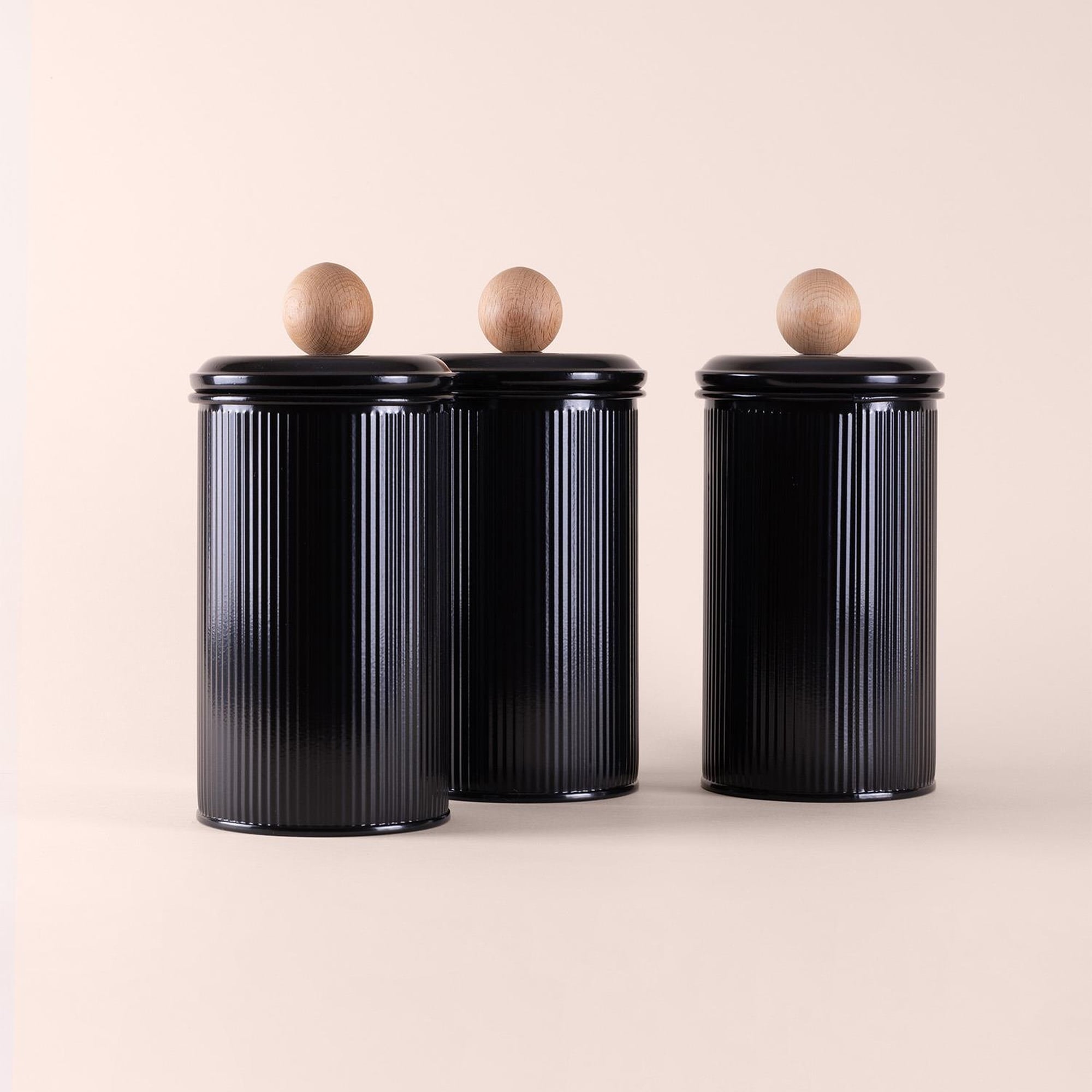 Stripe Çay Şeker Kahve Kavanozu Siyah 1,20 Lt