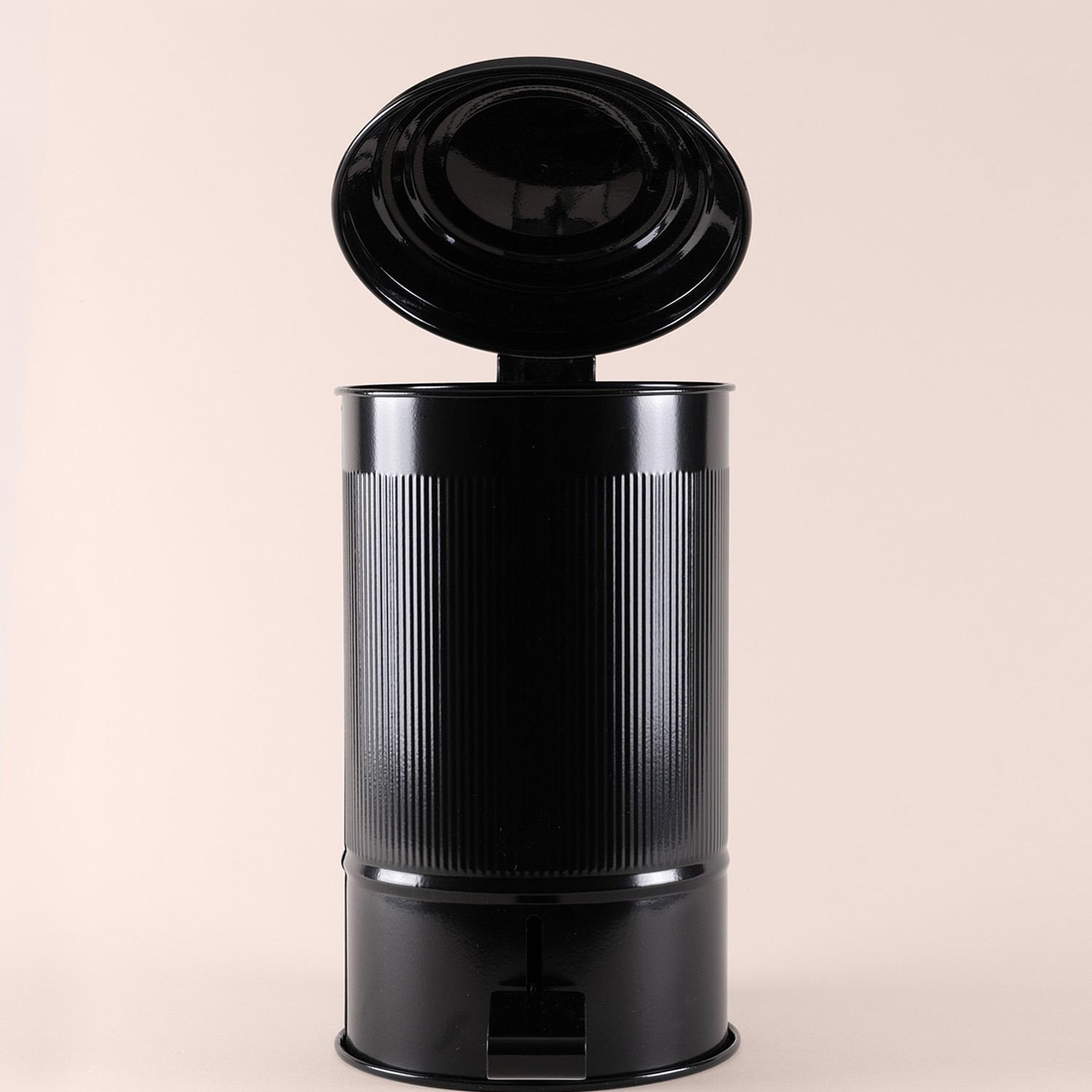 Stripe Çöp Kovası Mutfak Siyah 5 Lt