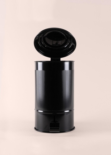  Stripe Çöp Kovası Mutfak Siyah 5 Lt