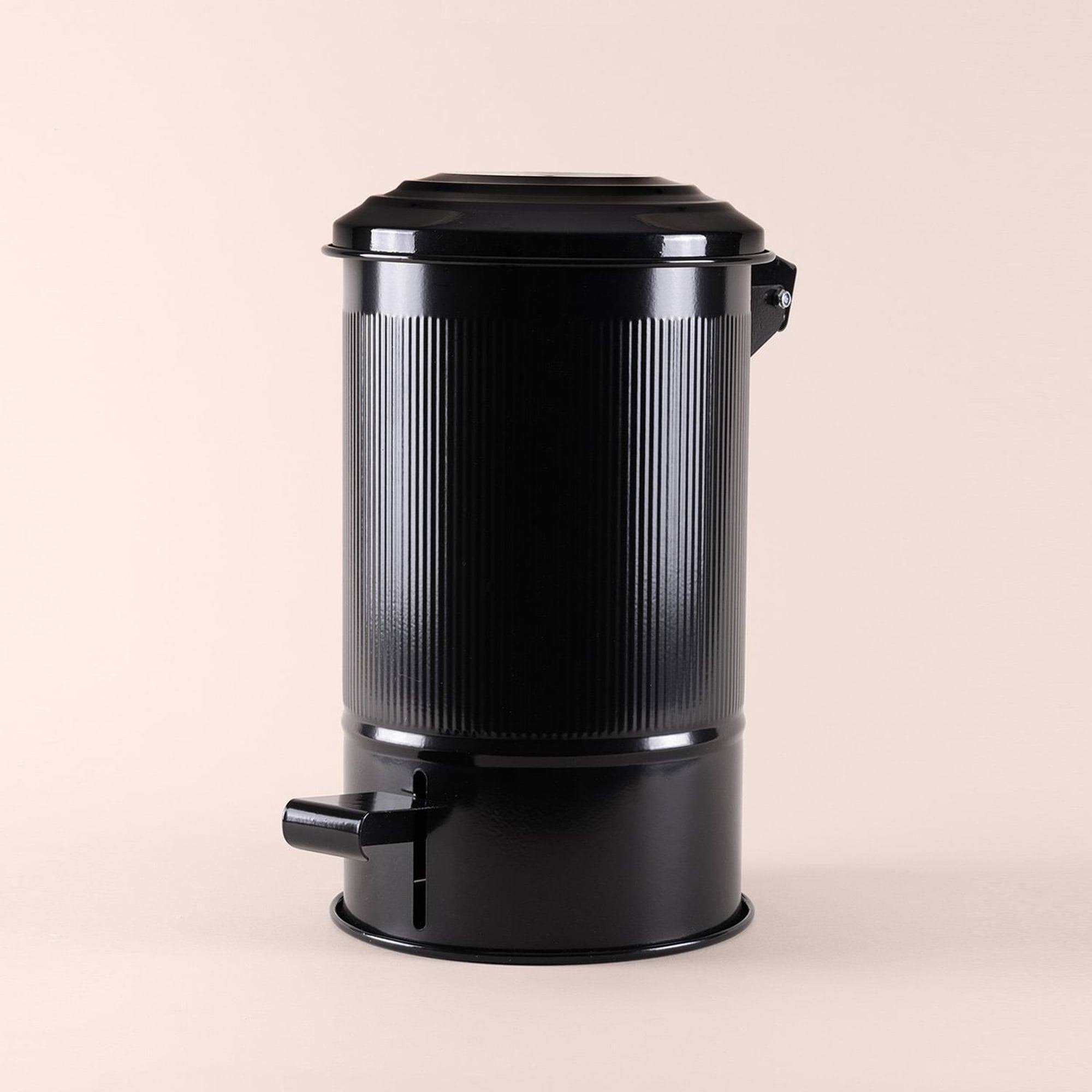 Stripe Çöp Kovası Mutfak Siyah 5 Lt