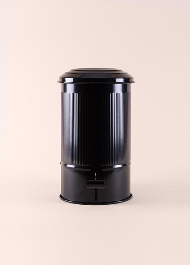  Stripe Çöp Kovası Mutfak Siyah 5 Lt
