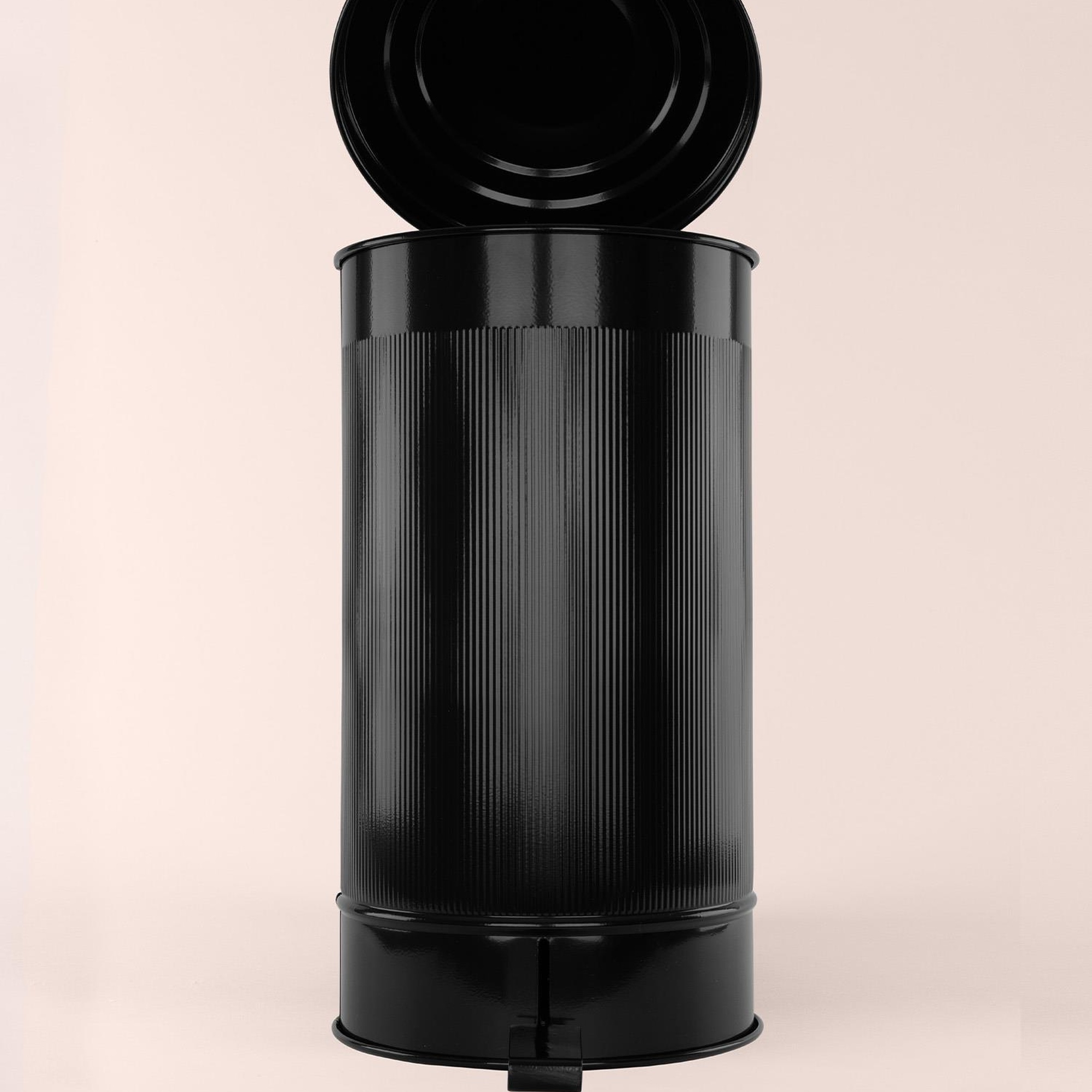 Stripe Çöp Kovası Mutfak Siyah 24 Lt