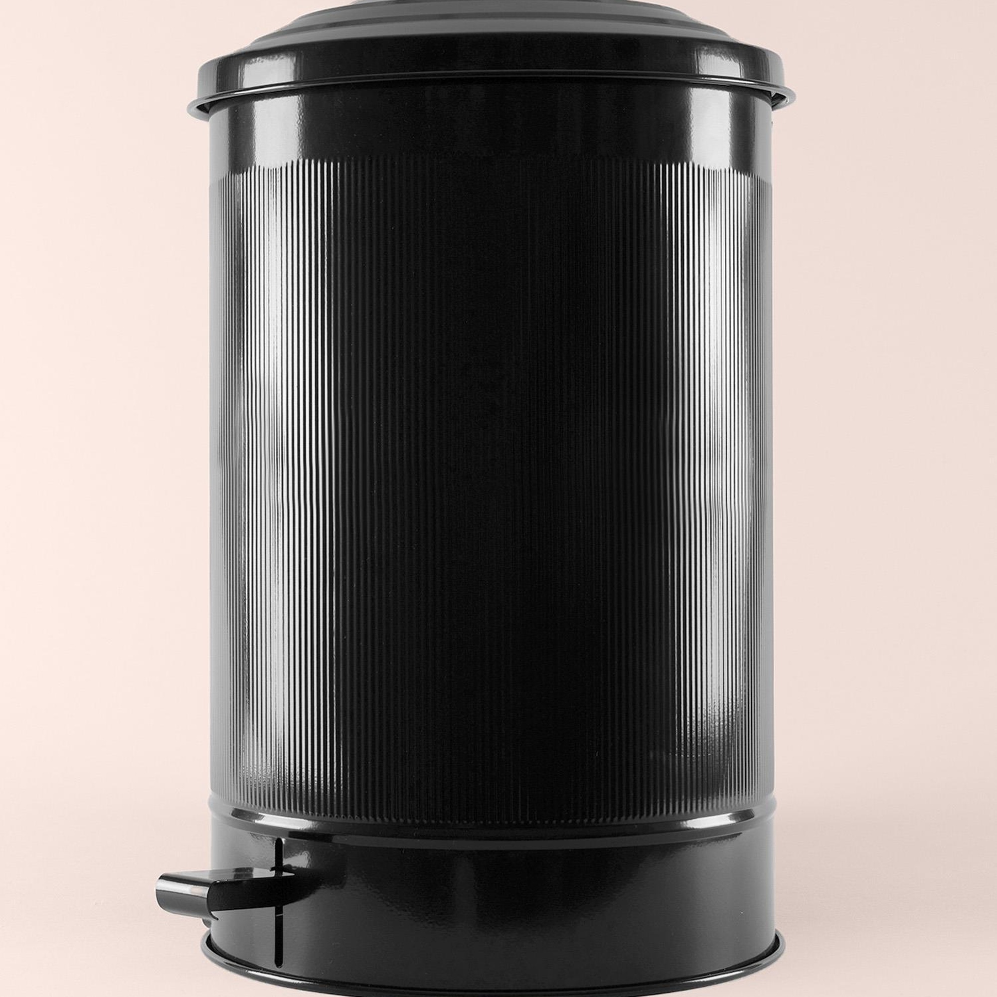 Stripe Çöp Kovası Mutfak Siyah 37 Lt