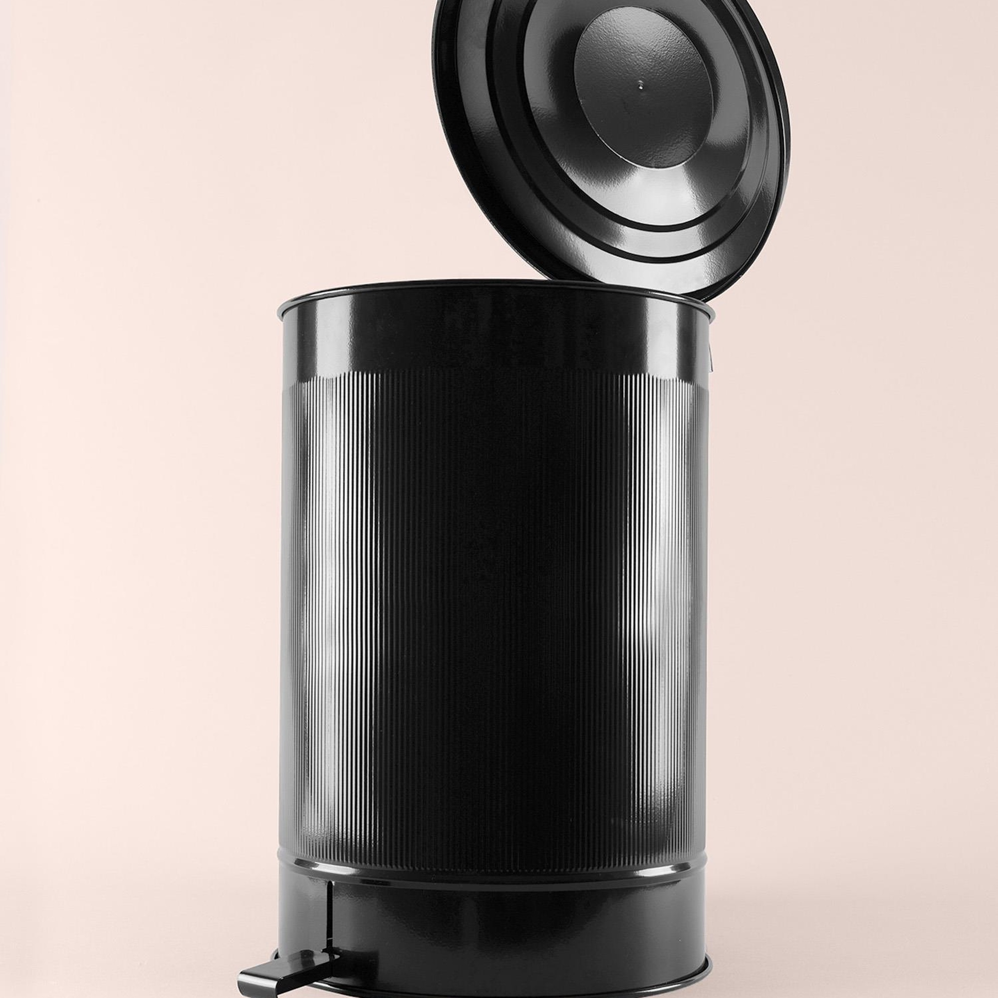 Stripe Çöp Kovası Mutfak Siyah 37 Lt