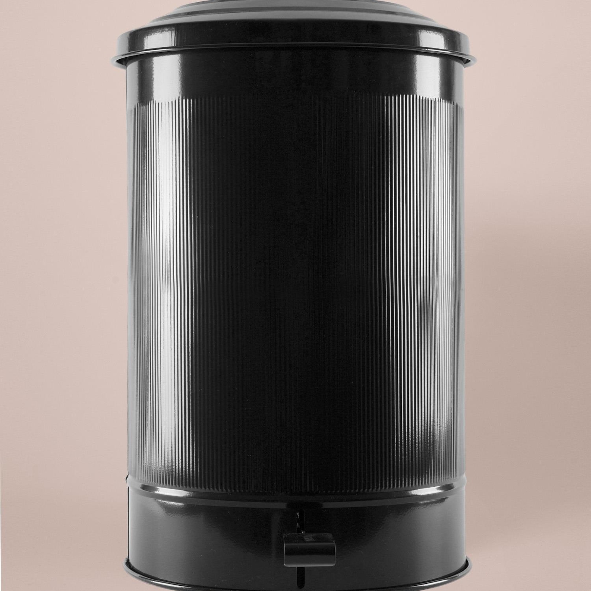 Stripe Çöp Kovası Mutfak Siyah 37 Lt