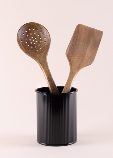  Stripe Kaşıklık Siyah 13x11 cm