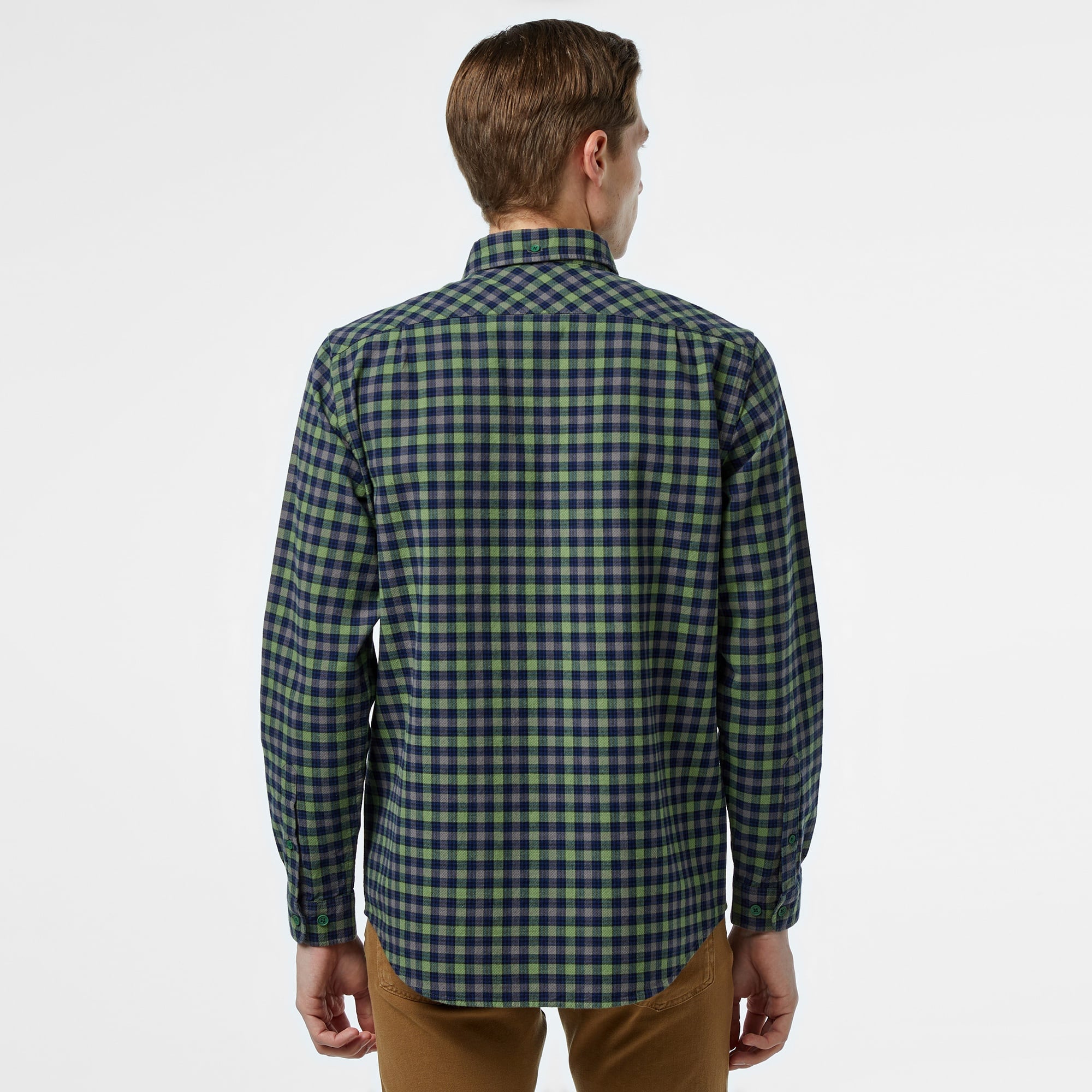 Lacoste Erkek Regular Fit Ekose Yeşil Gömlek