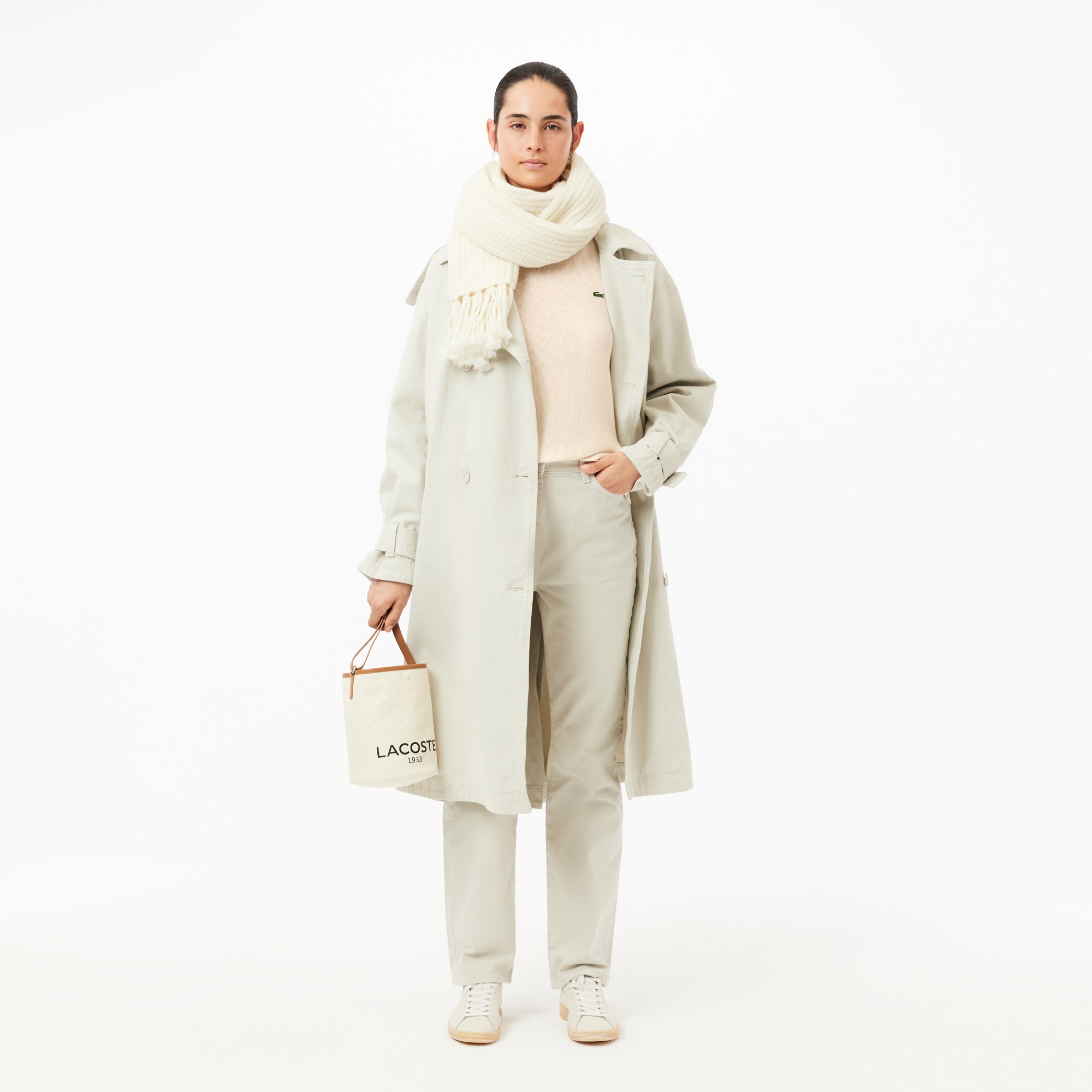 Lacoste Kadın Beyaz Triko