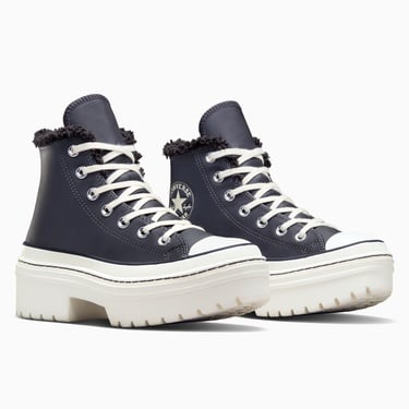  Converse Chuck Taylor All Star Lugged Lift Kadın Lacivert Deri Platform Bot