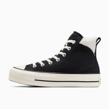  Converse Chuck Taylor All Star Puff Lift Kadın Siyah Süet Sneaker