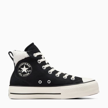  Converse Chuck Taylor All Star Puff Lift Kadın Siyah Süet Sneaker