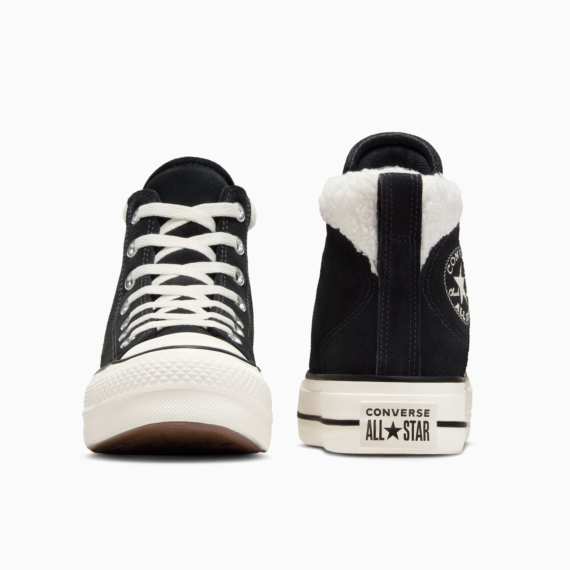 Converse Chuck Taylor All Star Puff Lift Kadın Siyah Süet Sneaker