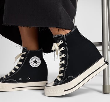 Converse Chuck 70 Wedge Kadın Siyah Platform Sneaker