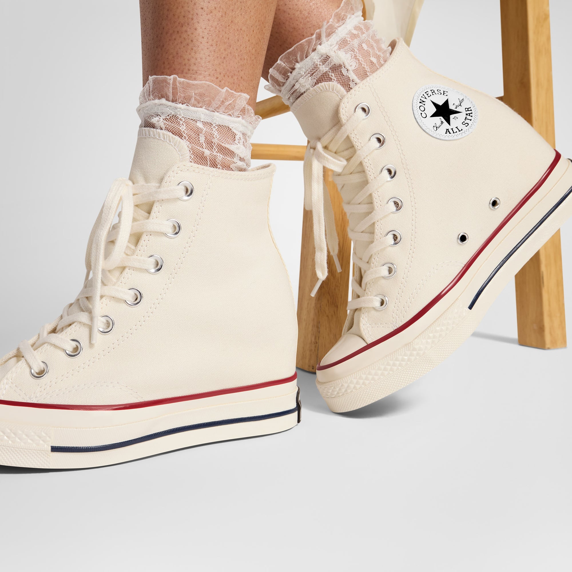 Converse Chuck 70 Wedge Kadın Krem Platform Sneaker