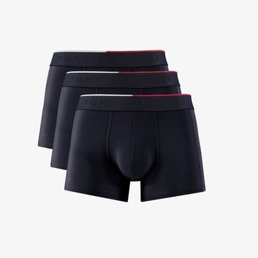 Tommy Hilfiger 3lü Erkek Mavi Boxer