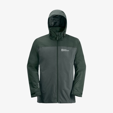  Jack Wolfskin Taubenberg 3in1 Erkek Yeşil Mont