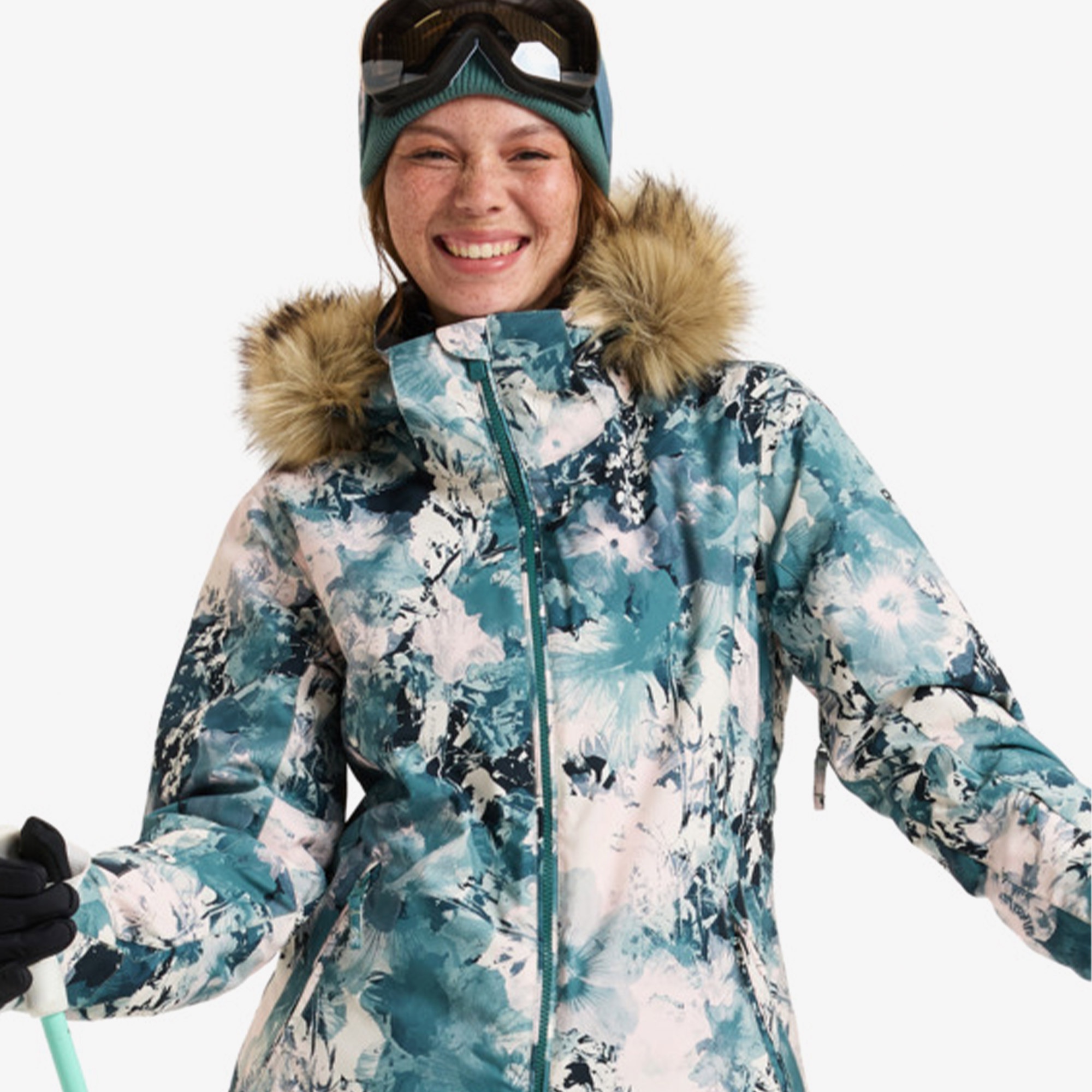 Roxy Jet Ski Kadın Renkli Kayak Montu