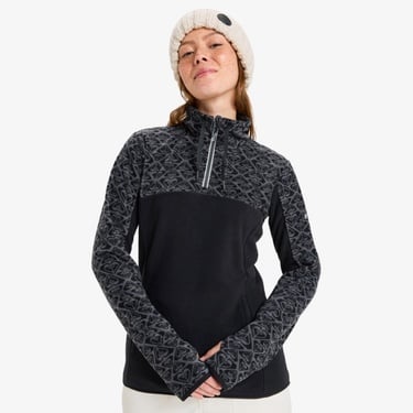  Roxy Sayna Half Zipped Kadın Siyah Polar Üst