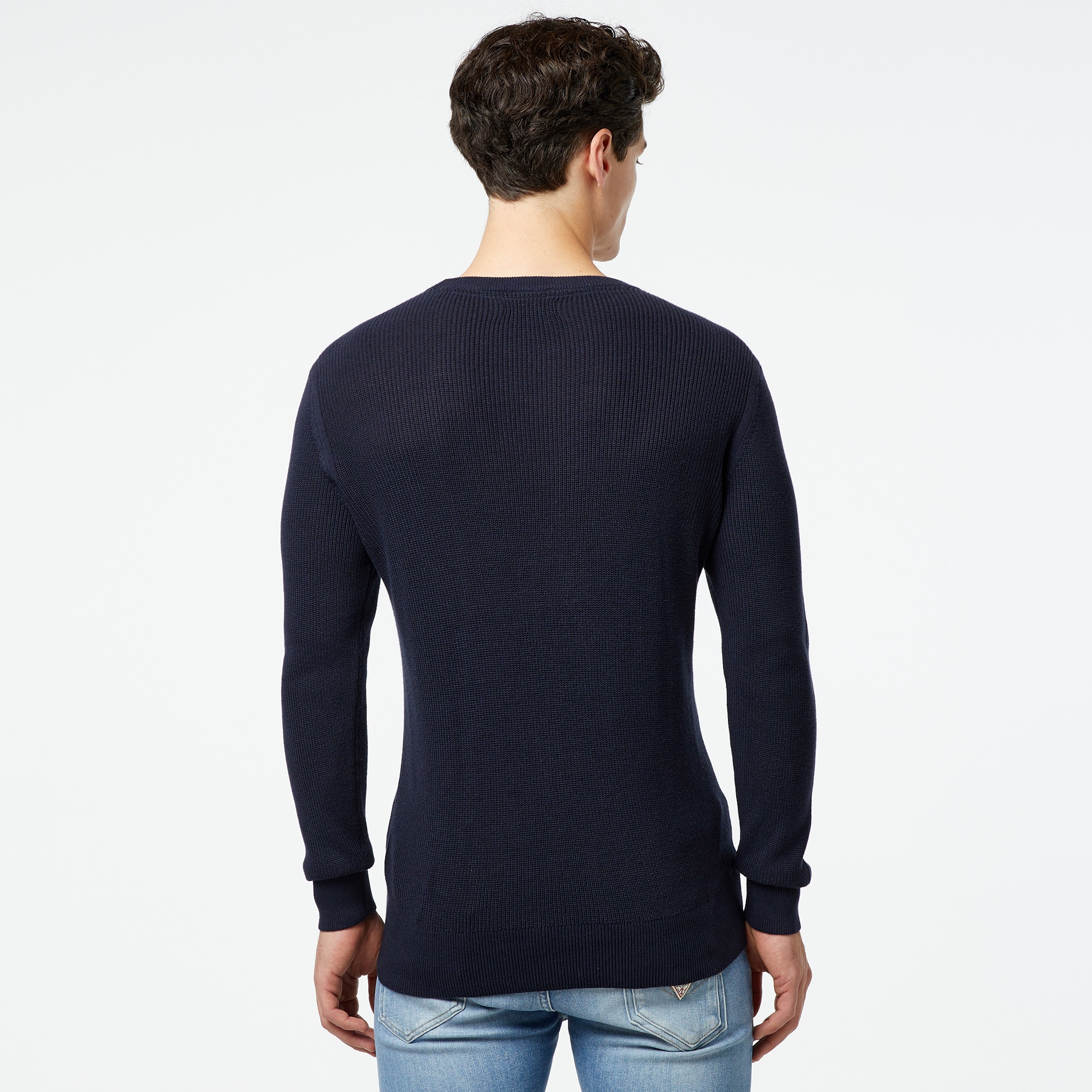 Guess Erkek Lacivert Triko