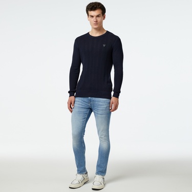  Guess Erkek Lacivert Triko