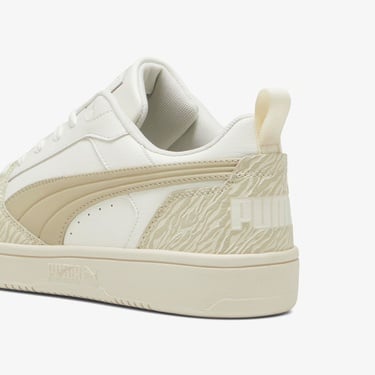  Puma Rebound V6 Low Animal Fever Kadın Bej Spor Ayakkabı