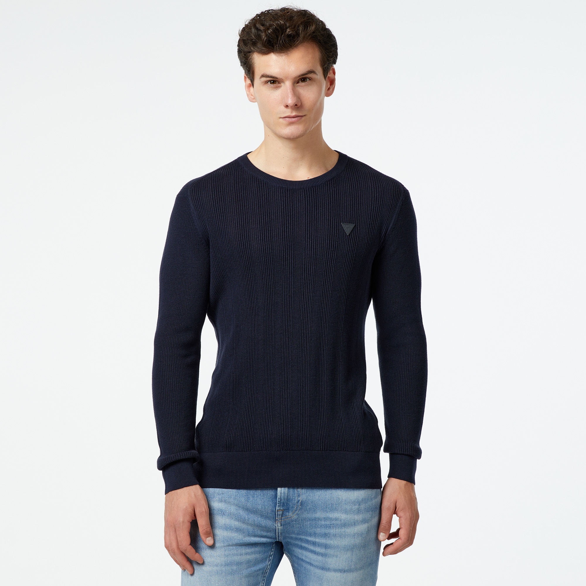 Guess Erkek Lacivert Triko