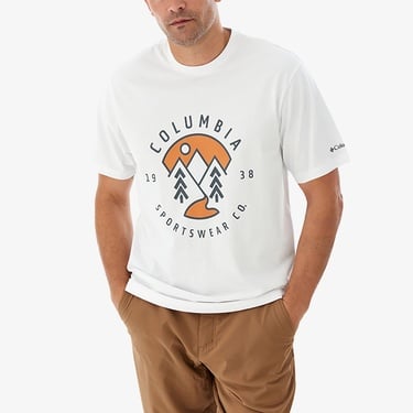  Columbia Boundless Erkek Beyaz Günlük T-Shirt