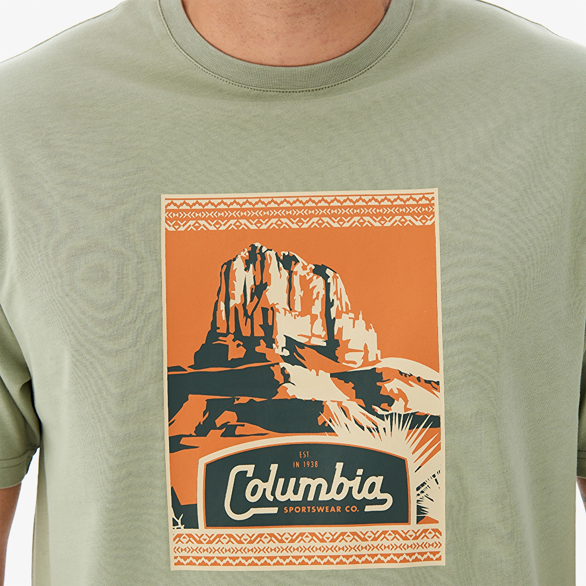 Columbia Csc Adraid Trail Erkek Yeşil Günlük T-Shirt