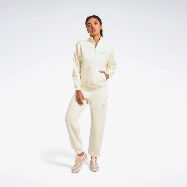  Reebok Q3 Ide Fleece Kadın Bej Günlük Sweatshirt